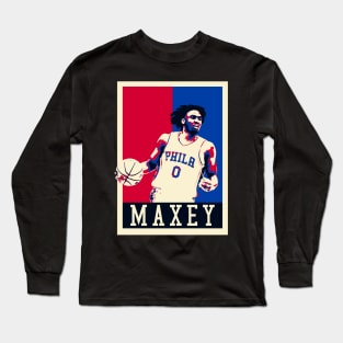 Tyrese Maxey Pop Art Style Long Sleeve T-Shirt